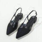 Elegant back-sleeve thick heel sandals - Image 4