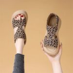 French thick-soled heeled sandals for women